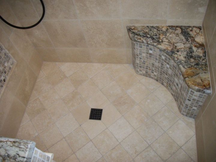 Travertine And Onyx Mosaic Tile Shower, How To Whitewash Travertine Tile